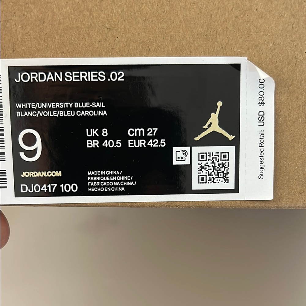 Jordan Series .02 White and University Blue Sneakers